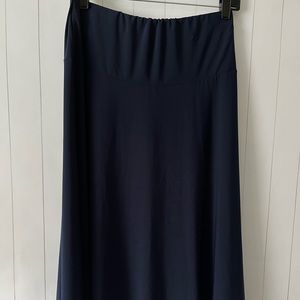 Navy Midi petite Skirt